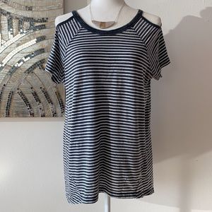 Tommy Hilfiger Sport - Stripe Cold Shoulder Top